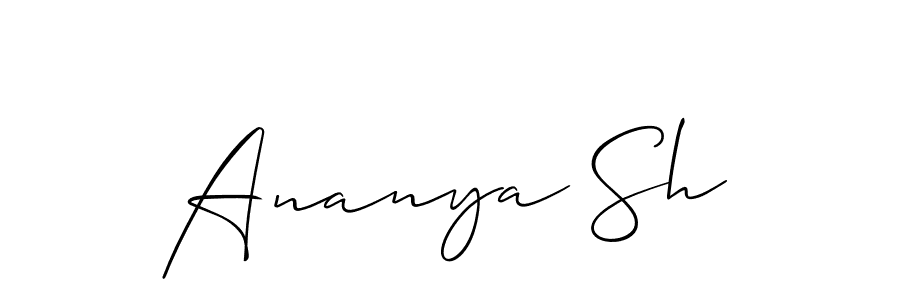 Make a beautiful signature design for name Ananya Sh. With this signature (Allison_Script) style, you can create a handwritten signature for free. Ananya Sh signature style 2 images and pictures png