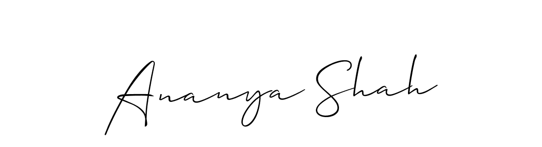 Also we have Ananya Shah name is the best signature style. Create professional handwritten signature collection using Allison_Script autograph style. Ananya Shah signature style 2 images and pictures png