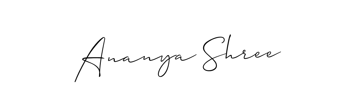 Ananya Shree stylish signature style. Best Handwritten Sign (Allison_Script) for my name. Handwritten Signature Collection Ideas for my name Ananya Shree. Ananya Shree signature style 2 images and pictures png