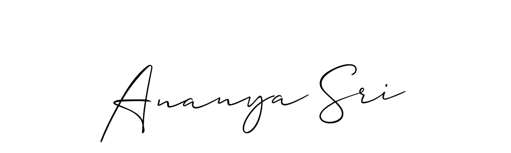 Best and Professional Signature Style for Ananya Sri. Allison_Script Best Signature Style Collection. Ananya Sri signature style 2 images and pictures png