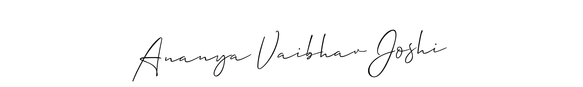 Design your own signature with our free online signature maker. With this signature software, you can create a handwritten (Allison_Script) signature for name Ananya Vaibhav Joshi. Ananya Vaibhav Joshi signature style 2 images and pictures png