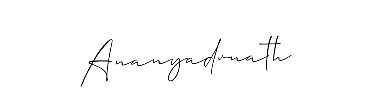 Make a short Ananyadvnath signature style. Manage your documents anywhere anytime using Allison_Script. Create and add eSignatures, submit forms, share and send files easily. Ananyadvnath signature style 2 images and pictures png