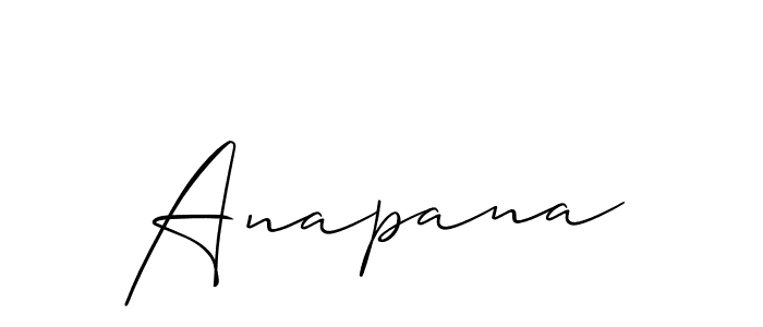 Also You can easily find your signature by using the search form. We will create Anapana name handwritten signature images for you free of cost using Allison_Script sign style. Anapana signature style 2 images and pictures png