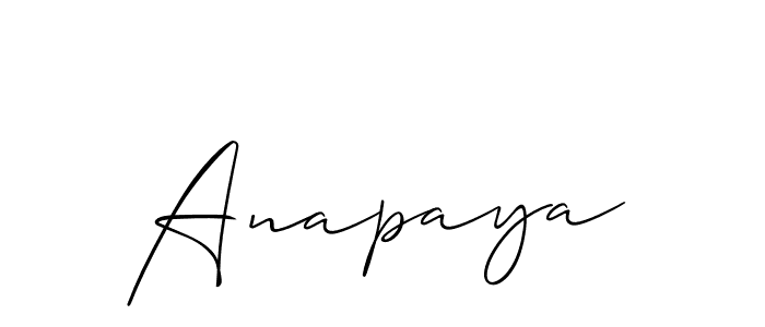 Make a beautiful signature design for name Anapaya. With this signature (Allison_Script) style, you can create a handwritten signature for free. Anapaya signature style 2 images and pictures png