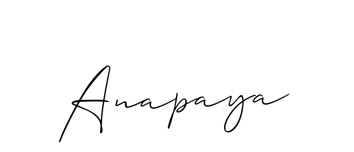 Also we have Anapaya name is the best signature style. Create professional handwritten signature collection using Allison_Script autograph style. Anapaya signature style 2 images and pictures png