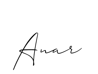 The best way (Allison_Script) to make a short signature is to pick only two or three words in your name. The name Anar include a total of six letters. For converting this name. Anar signature style 2 images and pictures png