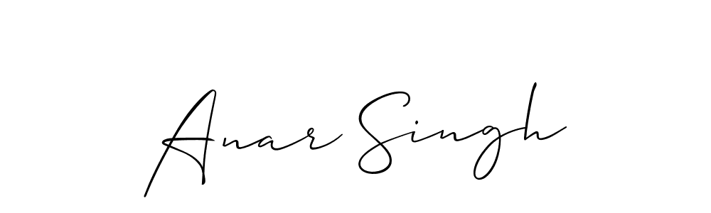 Use a signature maker to create a handwritten signature online. With this signature software, you can design (Allison_Script) your own signature for name Anar Singh. Anar Singh signature style 2 images and pictures png
