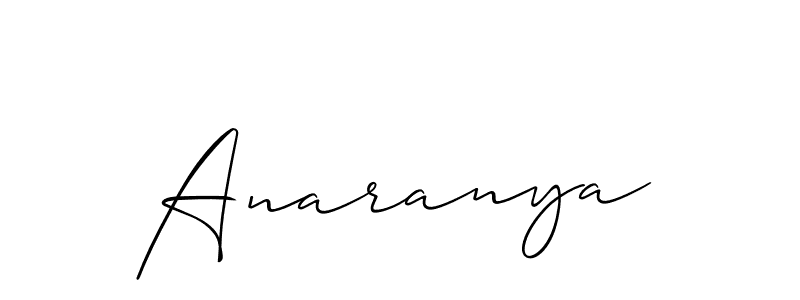 Create a beautiful signature design for name Anaranya. With this signature (Allison_Script) fonts, you can make a handwritten signature for free. Anaranya signature style 2 images and pictures png