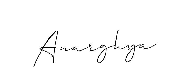 Anarghya stylish signature style. Best Handwritten Sign (Allison_Script) for my name. Handwritten Signature Collection Ideas for my name Anarghya. Anarghya signature style 2 images and pictures png