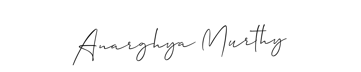 How to make Anarghya Murthy signature? Allison_Script is a professional autograph style. Create handwritten signature for Anarghya Murthy name. Anarghya Murthy signature style 2 images and pictures png