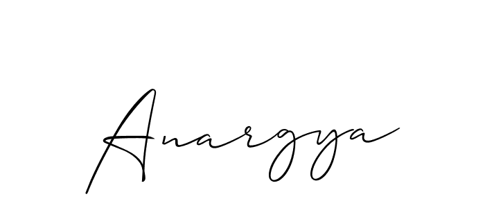 The best way (Allison_Script) to make a short signature is to pick only two or three words in your name. The name Anargya include a total of six letters. For converting this name. Anargya signature style 2 images and pictures png
