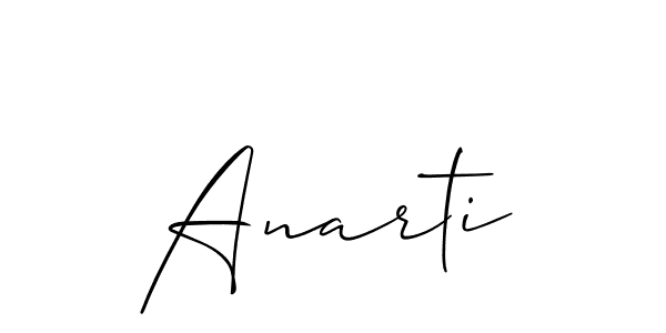 It looks lik you need a new signature style for name Anarti. Design unique handwritten (Allison_Script) signature with our free signature maker in just a few clicks. Anarti signature style 2 images and pictures png
