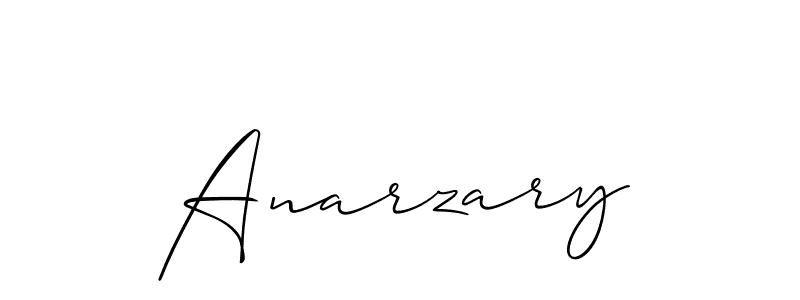 Best and Professional Signature Style for Anarzary. Allison_Script Best Signature Style Collection. Anarzary signature style 2 images and pictures png