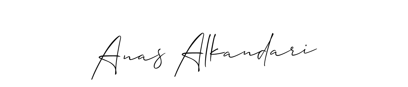 How to make Anas Alkandari signature? Allison_Script is a professional autograph style. Create handwritten signature for Anas Alkandari name. Anas Alkandari signature style 2 images and pictures png