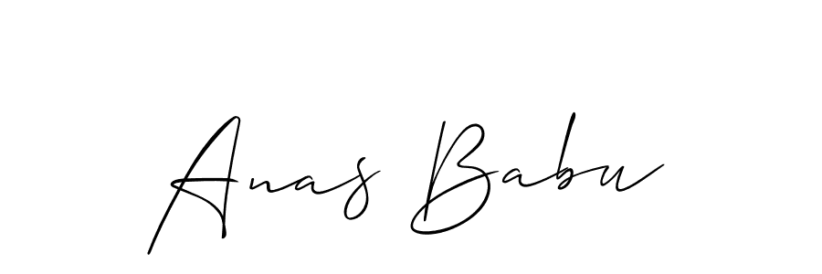 How to make Anas Babu name signature. Use Allison_Script style for creating short signs online. This is the latest handwritten sign. Anas Babu signature style 2 images and pictures png