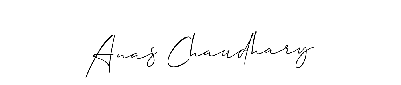 Also we have Anas Chaudhary name is the best signature style. Create professional handwritten signature collection using Allison_Script autograph style. Anas Chaudhary signature style 2 images and pictures png