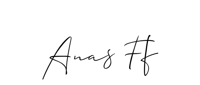 Similarly Allison_Script is the best handwritten signature design. Signature creator online .You can use it as an online autograph creator for name Anas Ff. Anas Ff signature style 2 images and pictures png