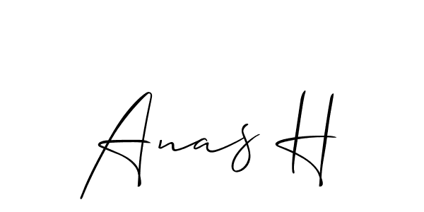 It looks lik you need a new signature style for name Anas H. Design unique handwritten (Allison_Script) signature with our free signature maker in just a few clicks. Anas H signature style 2 images and pictures png