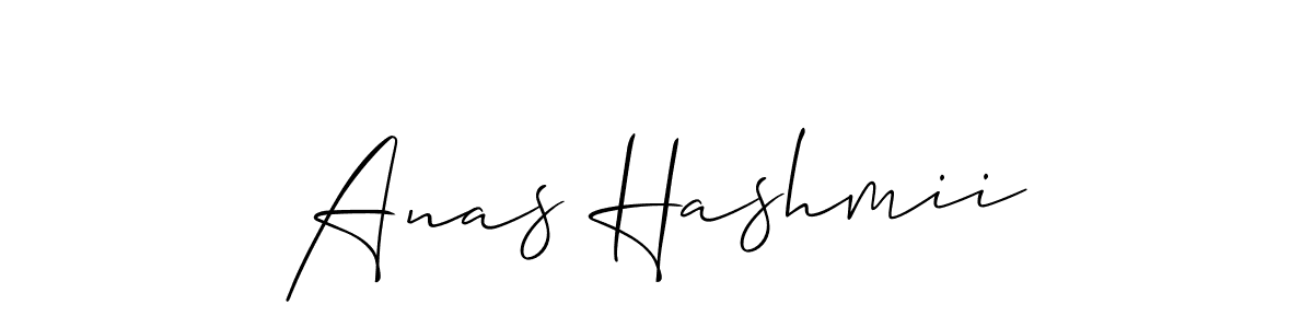 Also we have Anas Hashmii name is the best signature style. Create professional handwritten signature collection using Allison_Script autograph style. Anas Hashmii signature style 2 images and pictures png