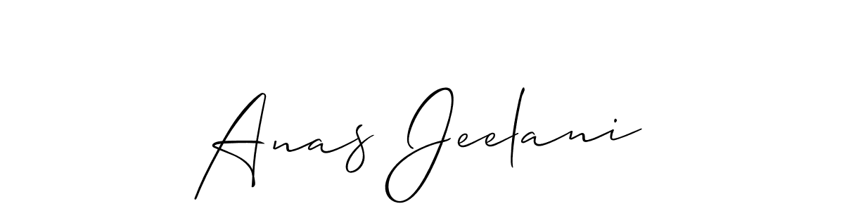 if you are searching for the best signature style for your name Anas Jeelani. so please give up your signature search. here we have designed multiple signature styles  using Allison_Script. Anas Jeelani signature style 2 images and pictures png