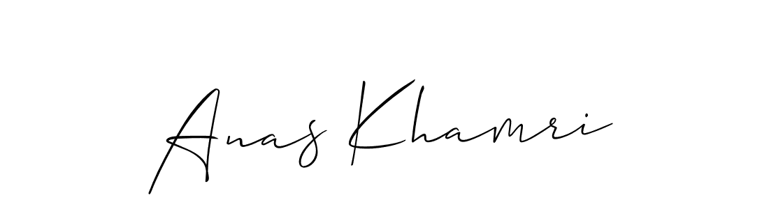 Also we have Anas Khamri name is the best signature style. Create professional handwritten signature collection using Allison_Script autograph style. Anas Khamri signature style 2 images and pictures png