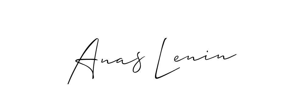It looks lik you need a new signature style for name Anas Lenin. Design unique handwritten (Allison_Script) signature with our free signature maker in just a few clicks. Anas Lenin signature style 2 images and pictures png