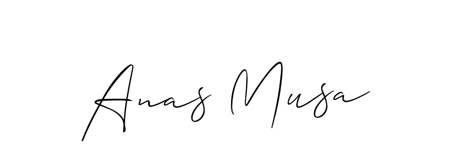 The best way (Allison_Script) to make a short signature is to pick only two or three words in your name. The name Anas Musa include a total of six letters. For converting this name. Anas Musa signature style 2 images and pictures png