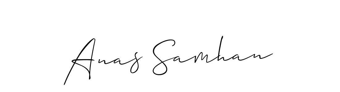 Design your own signature with our free online signature maker. With this signature software, you can create a handwritten (Allison_Script) signature for name Anas Samhan. Anas Samhan signature style 2 images and pictures png