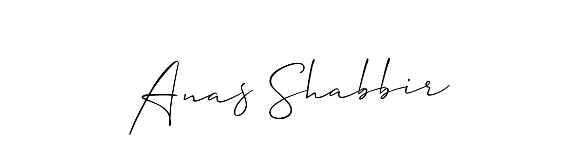 Design your own signature with our free online signature maker. With this signature software, you can create a handwritten (Allison_Script) signature for name Anas Shabbir. Anas Shabbir signature style 2 images and pictures png