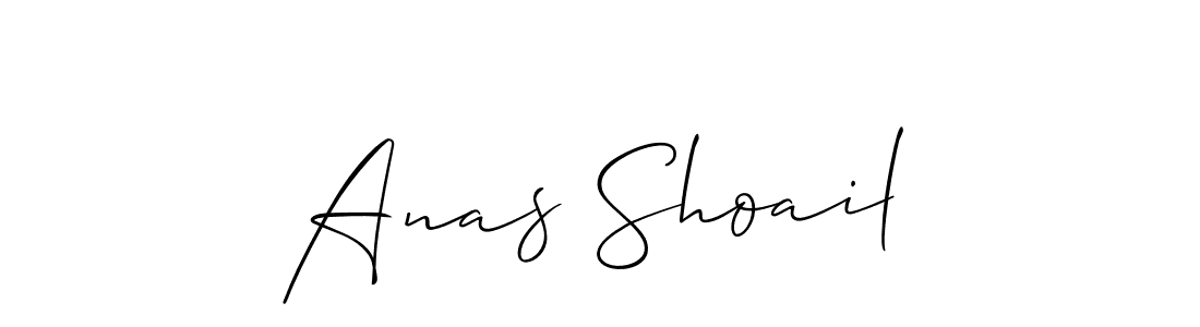 Anas Shoail stylish signature style. Best Handwritten Sign (Allison_Script) for my name. Handwritten Signature Collection Ideas for my name Anas Shoail. Anas Shoail signature style 2 images and pictures png