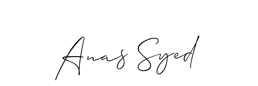 Make a beautiful signature design for name Anas Syed. With this signature (Allison_Script) style, you can create a handwritten signature for free. Anas Syed signature style 2 images and pictures png