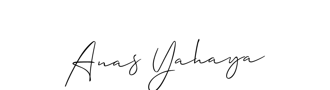 Create a beautiful signature design for name Anas Yahaya. With this signature (Allison_Script) fonts, you can make a handwritten signature for free. Anas Yahaya signature style 2 images and pictures png