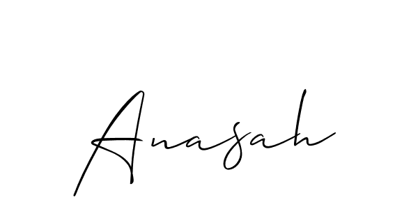 Create a beautiful signature design for name Anasah. With this signature (Allison_Script) fonts, you can make a handwritten signature for free. Anasah signature style 2 images and pictures png