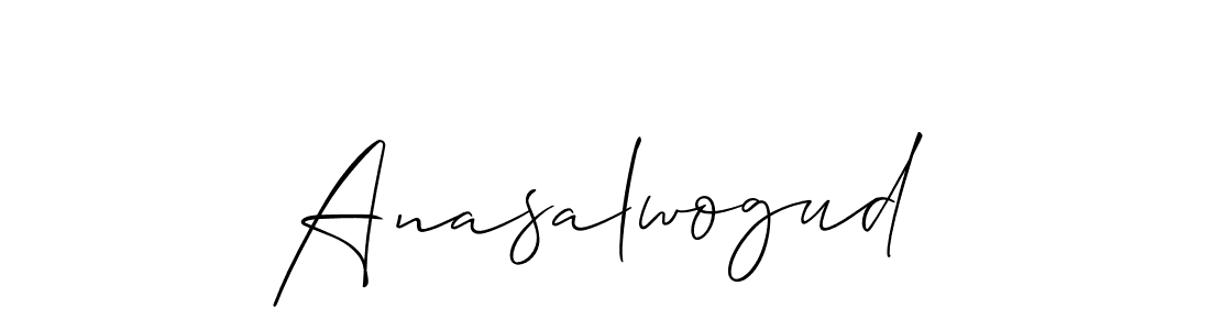 It looks lik you need a new signature style for name Anasalwogud. Design unique handwritten (Allison_Script) signature with our free signature maker in just a few clicks. Anasalwogud signature style 2 images and pictures png