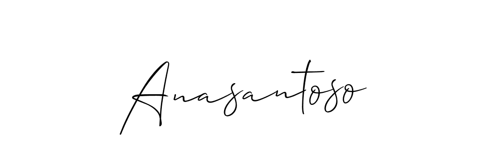The best way (Allison_Script) to make a short signature is to pick only two or three words in your name. The name Anasantoso include a total of six letters. For converting this name. Anasantoso signature style 2 images and pictures png