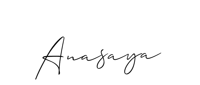 Make a beautiful signature design for name Anasaya. With this signature (Allison_Script) style, you can create a handwritten signature for free. Anasaya signature style 2 images and pictures png