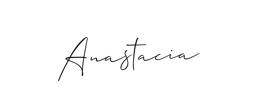 Make a beautiful signature design for name Anastacia. With this signature (Allison_Script) style, you can create a handwritten signature for free. Anastacia signature style 2 images and pictures png