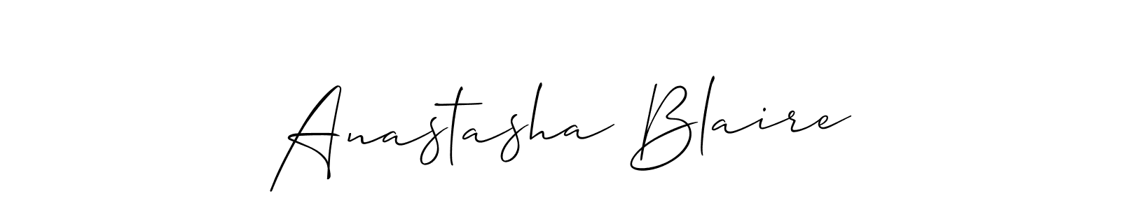Create a beautiful signature design for name Anastasha Blaire. With this signature (Allison_Script) fonts, you can make a handwritten signature for free. Anastasha Blaire signature style 2 images and pictures png