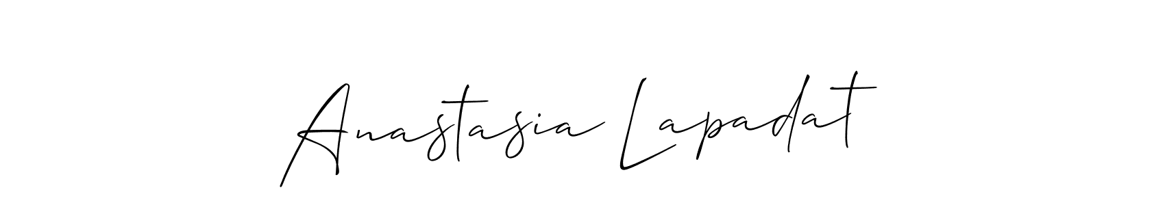 Also You can easily find your signature by using the search form. We will create Anastasia Lapadat name handwritten signature images for you free of cost using Allison_Script sign style. Anastasia Lapadat signature style 2 images and pictures png