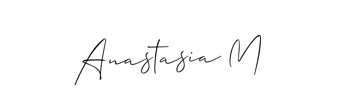 if you are searching for the best signature style for your name Anastasia M. so please give up your signature search. here we have designed multiple signature styles  using Allison_Script. Anastasia M signature style 2 images and pictures png