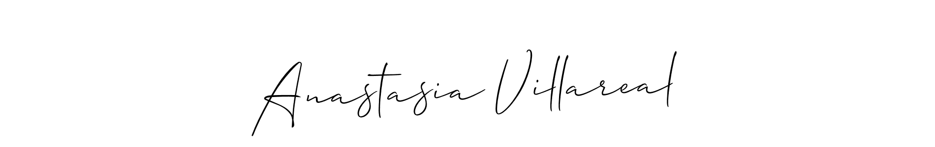 Allison_Script is a professional signature style that is perfect for those who want to add a touch of class to their signature. It is also a great choice for those who want to make their signature more unique. Get Anastasia Villareal name to fancy signature for free. Anastasia Villareal signature style 2 images and pictures png