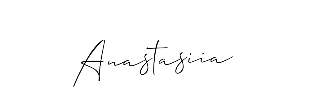 Make a short Anastasiia signature style. Manage your documents anywhere anytime using Allison_Script. Create and add eSignatures, submit forms, share and send files easily. Anastasiia signature style 2 images and pictures png