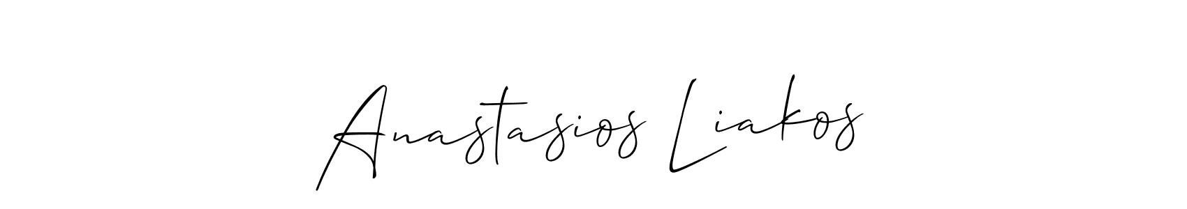Similarly Allison_Script is the best handwritten signature design. Signature creator online .You can use it as an online autograph creator for name Anastasios Liakos. Anastasios Liakos signature style 2 images and pictures png