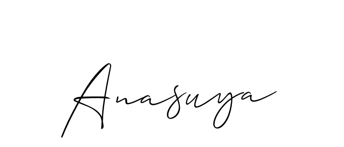 if you are searching for the best signature style for your name Anasuya. so please give up your signature search. here we have designed multiple signature styles  using Allison_Script. Anasuya signature style 2 images and pictures png