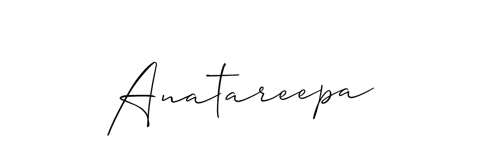 if you are searching for the best signature style for your name Anatareepa. so please give up your signature search. here we have designed multiple signature styles  using Allison_Script. Anatareepa signature style 2 images and pictures png