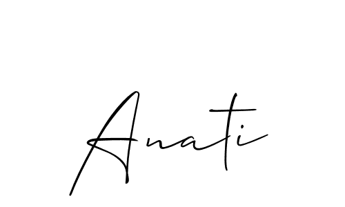 How to make Anati signature? Allison_Script is a professional autograph style. Create handwritten signature for Anati name. Anati signature style 2 images and pictures png