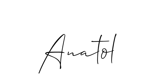 Similarly Allison_Script is the best handwritten signature design. Signature creator online .You can use it as an online autograph creator for name Anatol. Anatol signature style 2 images and pictures png