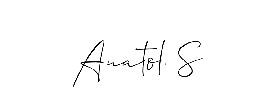 You can use this online signature creator to create a handwritten signature for the name Anatol. S. This is the best online autograph maker. Anatol. S signature style 2 images and pictures png