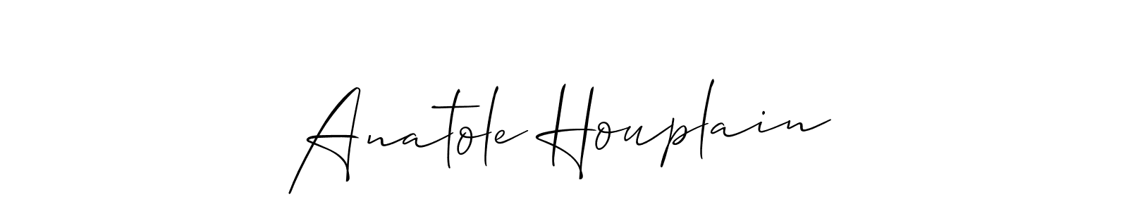 The best way (Allison_Script) to make a short signature is to pick only two or three words in your name. The name Anatole Houplain include a total of six letters. For converting this name. Anatole Houplain signature style 2 images and pictures png