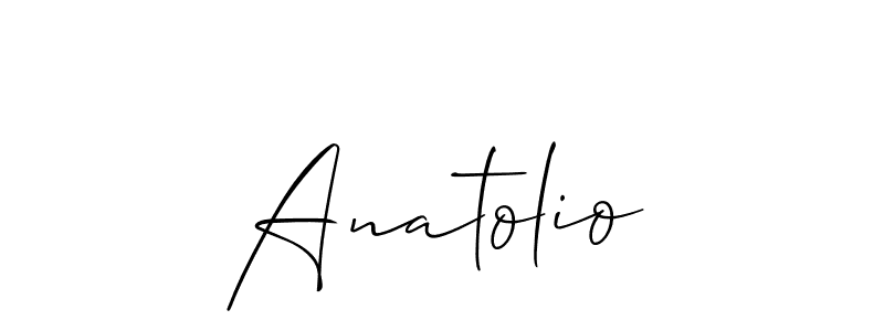 Anatolio stylish signature style. Best Handwritten Sign (Allison_Script) for my name. Handwritten Signature Collection Ideas for my name Anatolio. Anatolio signature style 2 images and pictures png